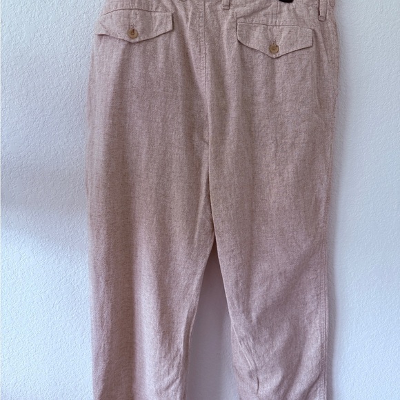 Banana Republic Tan Wide Leg Pants Linen Blend - Picture 8 of 10